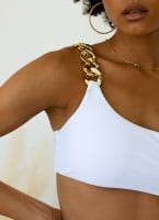 Bikini Set με έναν ώμο και αλυσίδα