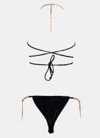 Bikini set με print και αλυσίδα
