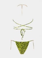 Bikini set με print και αλυσίδα
