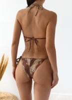 Bikini set με print και διακριτικό glitter