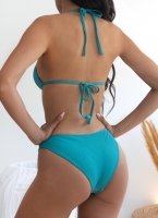 Bikini Set ribbed με τριγωνάκι
