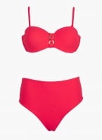 Bikini set ριμπ με corset σλιπ