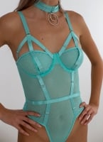Κορμάκι see through με choker