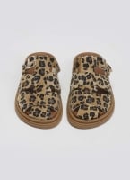 Clogs δερμάτινα με ponyskin και print Estil