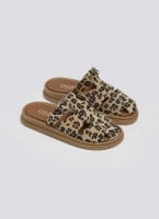 Clogs δερμάτινα με ponyskin και print Estil