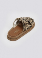 Clogs δερμάτινα με ponyskin και print Estil