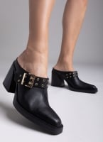 Clogs δερμάτινα με τοκά TFP