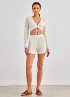 Crop top διάφανο με σούρα Vero Moda 10316926