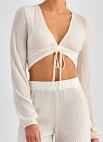 Crop top διάφανο με σούρα Vero Moda 10316926