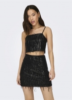 Crop top με παγιέτες ONLY 15305747