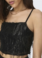 Crop top με παγιέτες ONLY 15305747
