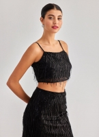 Crop top με παγιέτες ONLY 15305747