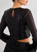 Crop top με παγιέτες Vero Moda 10305497