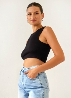Crop top αμάνικο ριπ Vero Moda 10298664