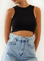 Crop top αμάνικο ριπ Vero Moda 10298664