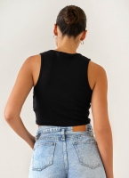 Crop top αμάνικο ριπ Vero Moda 10298664