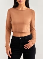 Crop top με στρογγυλή λαιμόκοψη Noobass 01-21