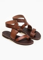 Σανδάλια δερμάτινα με ιδιαίτερο κούμπωμα Iris Sandals