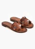 Σανδάλια δερμάτινα με ανοίγματα Iris Sandals