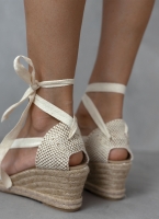 Εσπαντρίγιες platforms με glitter ύφασμα