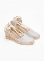 Εσπαντρίγιες platforms με glitter ύφασμα