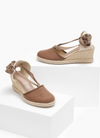 Εσπαντρίγιες platforms suede με κορδόνια