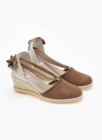 Εσπαντρίγιες platforms suede με κορδόνια