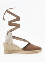 Εσπαντρίγιες platforms suede με κορδόνια