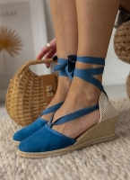 Εσπαντρίγιες platforms suede με κορδόνια