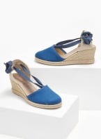 Εσπαντρίγιες platforms suede με κορδόνια