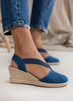 Εσπαντρίγιες platforms suede με λάστιχα