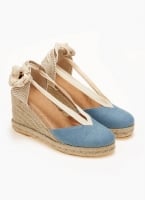 Εσπαντρίγιες platforms τζιν με lace up δέσιμο MARIAMARE