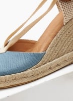 Εσπαντρίγιες platforms τζιν με lace up δέσιμο MARIAMARE