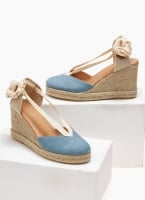 Εσπαντρίγιες platforms τζιν με lace up δέσιμο MARIAMARE