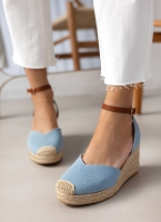 Εσπαντρίγιες platforms τζιν με μπαρέτα Erynn