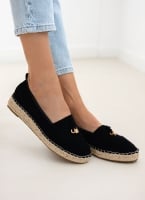 Εσπαντρίγιες suede με μεταλλικά charms