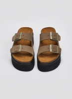 Flatform δερμάτινα nabuk σανδάλια ATENEO