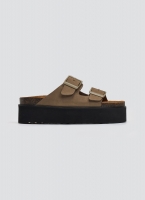 Flatform δερμάτινα nabuk σανδάλια ATENEO