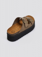 Flatform δερμάτινα nabuk σανδάλια ATENEO