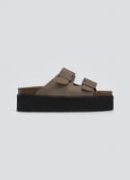 Flatform δερμάτινα nabuk σανδάλια ATENEO