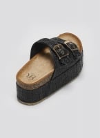 Flatforms από ψάθα με τοκάδες ERYNN