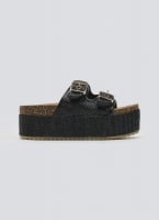 Flatforms από ψάθα με τοκάδες ERYNN