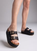 Flatforms από ψάθα με τοκάδες ERYNN