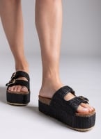Flatforms από ψάθα με τοκάδες ERYNN