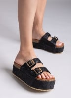 Flatforms από ψάθα με τοκάδες ERYNN