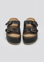 Flatforms από ψάθα με τοκάδες ERYNN