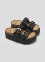 Flatforms από ψάθα με τοκάδες ERYNN