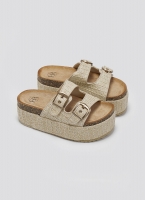 Flatforms από ψάθα με τοκάδες ERYNN