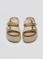Flatforms από ψάθα με τοκάδες ERYNN