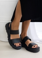 Flatforms δερμάτινα με chunky σόλα TFP